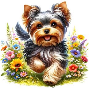 Acudotr Dog Diamond Painting Kits for Adults, 5D DIY Diamond Art Kits for Beginners, Full Drill Diamond Painting Kits for Home Wall Decor, 12x12 Inch