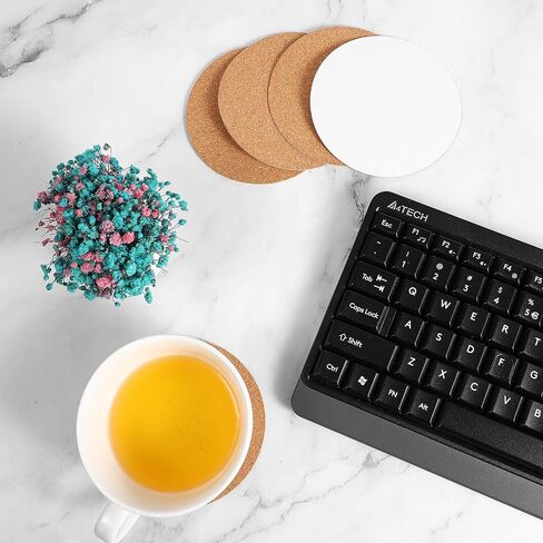 16 قطعة من ملاءة الفلين من مابور، 4 بوصات دائرية من الفلين للأكواب ذاتية اللصق رقيقة من الفلين وألواح الفلين وبلاط الفلين وقشر الفلين الملون ولصقه على الفلين لملحقات الأعمال اليدوية (10 سم) in Saudi Arabia