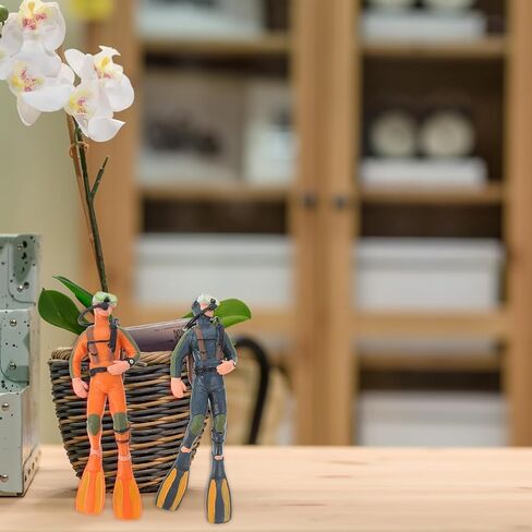 DOITOOL 2 Pcs Scuba Diver Figurines,Diver Model Fish Tank Action Figure,Mini Swimmers Figurines Diver Toy for Miniature Sand Decor,Desktop Ornament,Ocean Party Supplies in Saudi Arabia