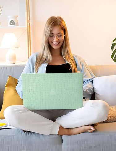 Seorsok متوافق مع حقيبة MacBook Air 13 بوصة 2022 2021 2020-2018 الإصدار A1932 A2179 M1 A2337، حافظة صلبة من البلاستيك الصلب ثلاثية الأبعاد من الجلد المحبب مع غطاء لوحة المفاتيح، حجر غير منتظم، رمادي in Kuwait