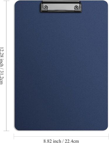 Clip Board, Plastic Clipboards for Classroom, Student, Doctor, Nurse, Home, Office, Women, Kid, Boy, Low Profile Clip Board, Standard A4 Letter Size, 1 Pack, Dark Blue, Hanging Loop in Saudi Arabia