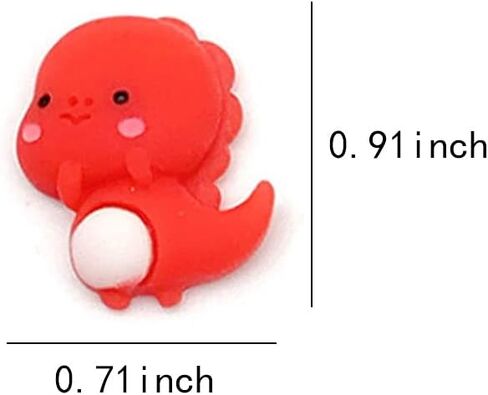 Duolai 40 قطعة كرتونية لطيفة على شكل ديناصور صغير مزخرف بدبابيس تثبيت على شكل حيوانات للوحة بيضاء ولوحة جدارية للصور ولوحة إعلانات للوازم المكتبية in Kuwait