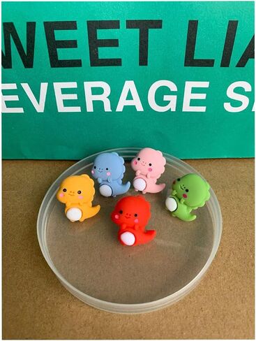 Duolai 40 قطعة كرتونية لطيفة على شكل ديناصور صغير مزخرف بدبابيس تثبيت على شكل حيوانات للوحة بيضاء ولوحة جدارية للصور ولوحة إعلانات للوازم المكتبية in Kuwait