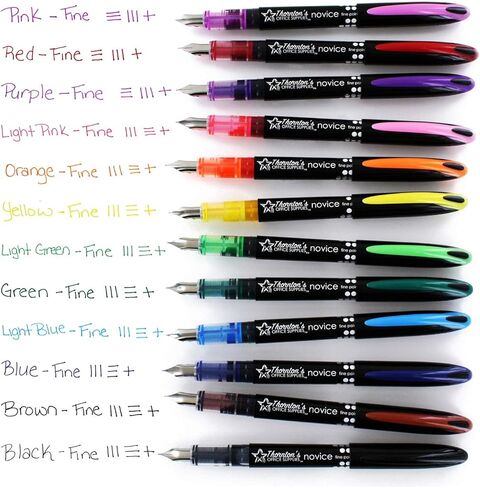 Thornton's OFFICE SUPPLIES مجموعة أقلام حبر فيروزية رفيعة يمكن التخلص منها من 12 قلم TOS-DFPTUR12F للكتابة السلسة - هدية للفنانين المبتدئين in Kuwait