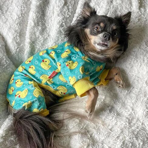 KYEESE Velvet Dog Pajamas for Medium Large Dogs Soft Onesie, Yellow Duck in Saudi Arabia