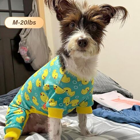 KYEESE Velvet Dog Pajamas for Medium Large Dogs Soft Onesie, Yellow Duck in Saudi Arabia