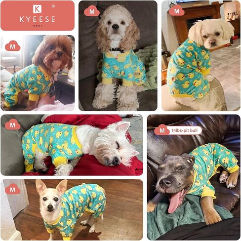 KYEESE Velvet Dog Pajamas for Medium Large Dogs Soft Onesie, Yellow Duck in Saudi Arabia
