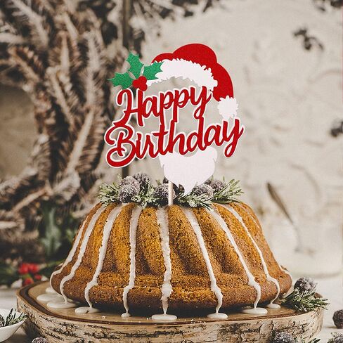 1 Pack Grinches Happy Birthday Cake Topper Merry Christmas Happy Birthday Cupcake Picks for Theme Grinches Christmas Theme Birthday Baby Shower Christmas Party Cake Decorations Supplies in Kuwait