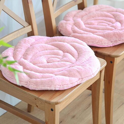IPENNY Soft Cozy Seat Cushion Plush Rose Seat Pad Seat Pillow Relieves Back Coccyx Sciatica and Tailbone Pain Relief Chair Cushions Chair Pads for Home Office Sofa (Pink) in Kuwait