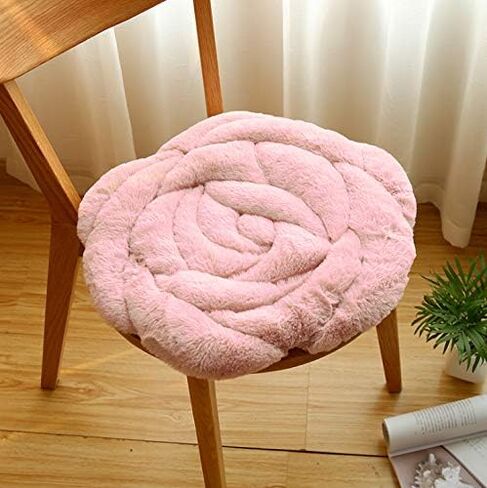 IPENNY Soft Cozy Seat Cushion Plush Rose Seat Pad Seat Pillow Relieves Back Coccyx Sciatica and Tailbone Pain Relief Chair Cushions Chair Pads for Home Office Sofa (Pink) in Kuwait