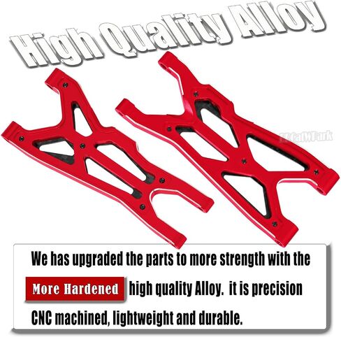 Aluminum Suspension Arms A-Arms Upgrades Part for 1/8 Typhon 3S BLX 4x4,1/10 Big Rock 3S BLX V3,4PCS RC Alloy Front Rear Suspension A Arms Hops up,Red in Saudi Arabia