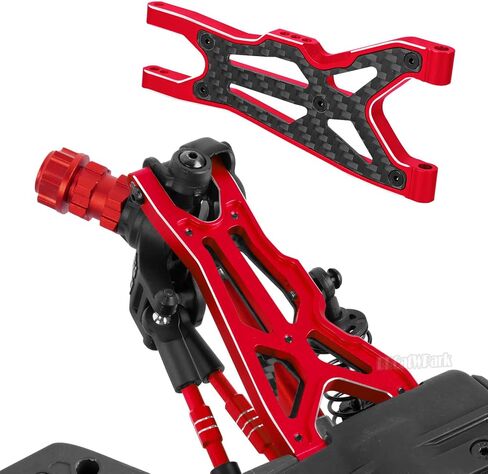 Aluminum Suspension Arms A-Arms Upgrades Part for 1/8 Typhon 3S BLX 4x4,1/10 Big Rock 3S BLX V3,4PCS RC Alloy Front Rear Suspension A Arms Hops up,Red in Saudi Arabia