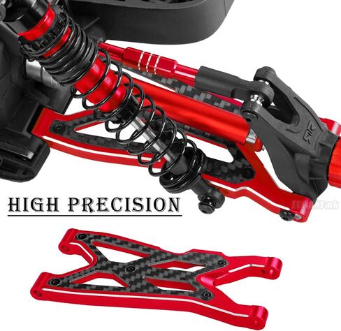 Aluminum Suspension Arms A-Arms Upgrades Part for 1/8 Typhon 3S BLX 4x4,1/10 Big Rock 3S BLX V3,4PCS RC Alloy Front Rear Suspension A Arms Hops up,Red in Saudi Arabia