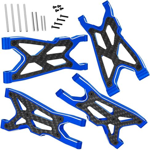 Aluminum Suspension Arms A-Arms Upgrades Part for 1/8 Typhon 3S BLX 4x4,1/10 Big Rock 3S BLX V3,4PCS RC Alloy Front Rear Suspension A Arms Hops up,Red in Saudi Arabia