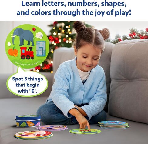 Skillmatics Card Game for Toddlers - Jump & Learn Letters, Numbers, Shapes & Colors, Preschool Learning, Travel Toys, Gifts for Kids Ages 2, 3, 4, 5 in Kuwait