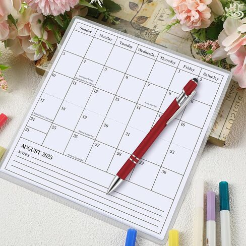 Gueevin 2025 Pocket Calendar for Purse with Pen Small Pocket Planner Handy Weekly Monthly Planner Journal Writing Notebook Christmas New Year Gift Sister Friend Women(Orange Red,Embroidery Floral) in Kuwait