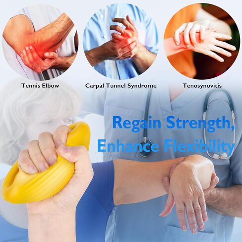 كرات تمرين اليد من فيتبيست - 3 كرات ضغط بمستويات مقاومة للبالغين، كرات ضغط لعلاج اليد، وإعادة التأهيل، والتهاب المفاصل، وبناء العضلات، مثالية لكبار السن والرياضيين والموسيقيين in Kuwait