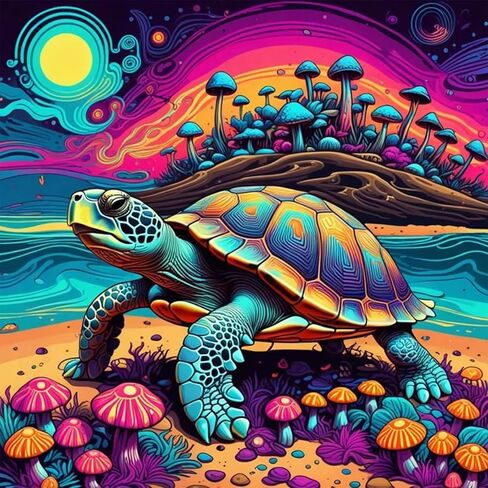 zythron السلاحف الماس اللوحة مجموعات للبالغين السلاحف البحرية الماس مجموعات الفن للبالغين المبتدئين diy الحفر الكامل الماس لوحات 5d جوهرة الفن والحرف اليدوية لهدايا ديكور الحائط المنزل 14 × 14 بوصة in Kuwait