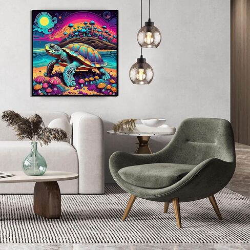 zythron السلاحف الماس اللوحة مجموعات للبالغين السلاحف البحرية الماس مجموعات الفن للبالغين المبتدئين diy الحفر الكامل الماس لوحات 5d جوهرة الفن والحرف اليدوية لهدايا ديكور الحائط المنزل 14 × 14 بوصة in Kuwait