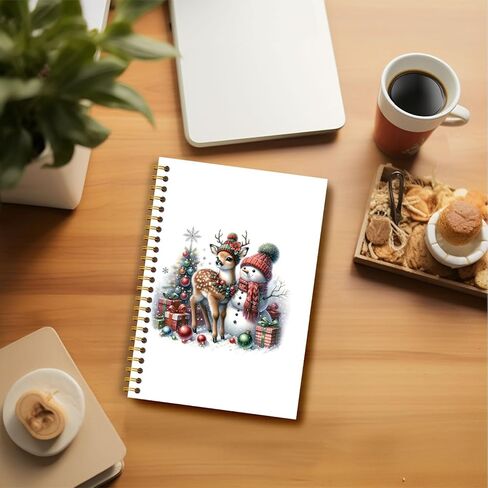 دفتر عيد الميلاد الرنة ثلج، مجلة عيد الميلاد، هدايا مكتب عيد الميلاد لزملاء العمل، دفتر تكوين عيد الميلاد، لوازم مكتب عيد الميلاد، دفتر دوامة 5.5x8.3 بوصة in Kuwait