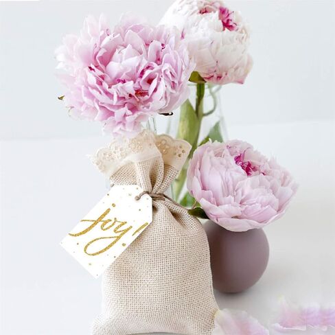 Andaz Press Christmas Classic Gift Tags, Faux Gold Glitter Joy on White, 20-Pack in Saudi Arabia