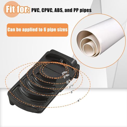DEB4 Deburring Tool for PVC Pipe,Plumbing Tools,PVC Pipe Reamer with Sharp Blade，Professional Plastic Pipe Deburring Tool fit for Six Pipe Sizes from 1-1/4 to 4-Inch,PVC Chamfer Tool in Saudi Arabia
