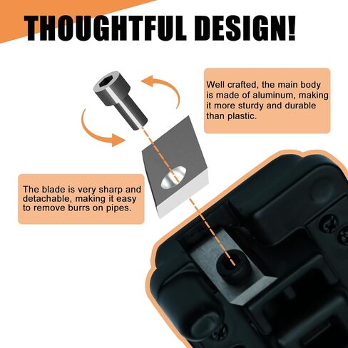DEB4 Deburring Tool for PVC Pipe,Plumbing Tools,PVC Pipe Reamer with Sharp Blade，Professional Plastic Pipe Deburring Tool fit for Six Pipe Sizes from 1-1/4 to 4-Inch,PVC Chamfer Tool in Saudi Arabia