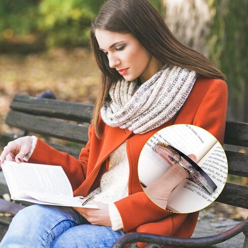 cobee Dried Flower Book Holder, 2 Pcs Handmade Thumb Book Page Holder Resin Reading Accessories Ring Book Opener Floral Bookmark for Teachers Book Lovers(White,Black,Pink) in Kuwait