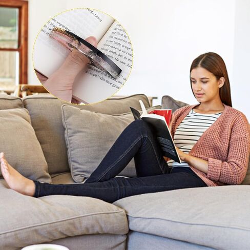 cobee Dried Flower Book Holder, 2 Pcs Handmade Thumb Book Page Holder Resin Reading Accessories Ring Book Opener Floral Bookmark for Teachers Book Lovers(White,Black,Pink) in Kuwait