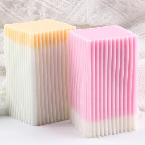 Stripe Pillar Candle Mold Square Stripe Silicone Candle Molds for Candle Home Decorate Mold Candle Making Resin Aromatherapy Gypsum Candles Clay Craft in Saudi Arabia