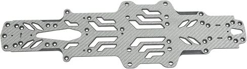VBESTLIFE 110 Scale RC Car Chassis Kit,Aluminum Alloy Accurate Carbon Fiber Flexible Bottom Plate Set Vehicle Scale Accessories for RMX2.0S RRX2.0S (Silver SSG) in Saudi Arabia