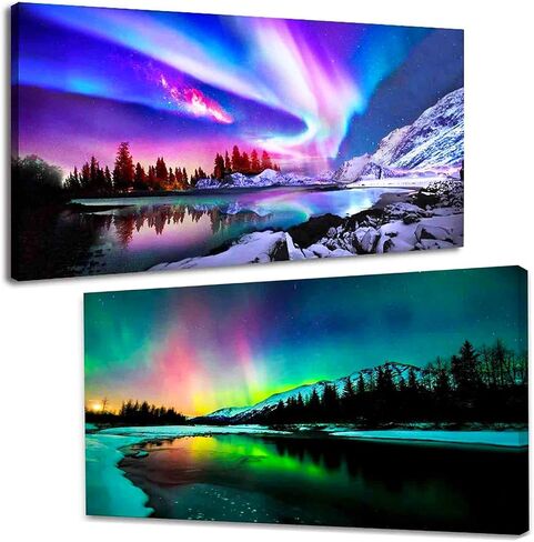 TOCARE 2 Pack Large Diamond Painting Kits, Waterfall Diamond Painting Kits for Adults, Full Drill Diamond Art Kits for Adults Nature Scenery 16x28inch Home Wall Decor in Saudi Arabia