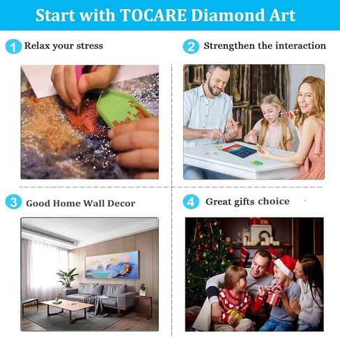 TOCARE 2 Pack Large Diamond Painting Kits, Waterfall Diamond Painting Kits for Adults, Full Drill Diamond Art Kits for Adults Nature Scenery 16x28inch Home Wall Decor in Saudi Arabia
