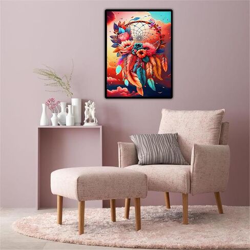 Lophomie حلم الماسك الماس اللوحة مجموعات للبالغين مبتدئين الملونة زاك الزهور الماس مجموعات الفن 5D DIY كامل جولة الحفر الماس اللوحة جوهرة الفن لديكور جدار المنزل 12 × 16 بوصة in Kuwait