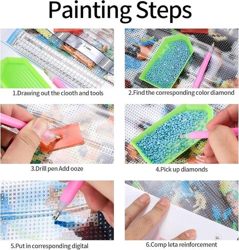 DIY الماس الفن اللوحة يسوع 12x16 بوصة عدة، مجموعات الفن الماس للبالغين كامل جولة الحفر الماس الفن مثالية لديكور جدار المنزل (يسوع الديني) in Saudi Arabia