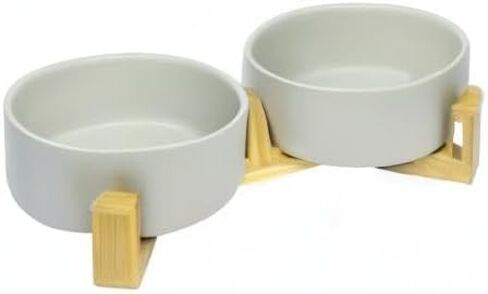 Nepfaivy Puppy Bowls for Small Dogs - Ceramic Dog Food and Water Bowl Set, 5"D x 1.97"H, 13.5oz Weighted Cat Food Bowls, Heavy Dog Dishes for Small Dogs, Pet Feeding Station for Dogs and Indoor Cats in Saudi Arabia