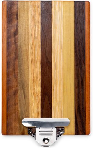 Elanze Designs 820 Office Classroom Art Striped Brown 13 x 9 Inch Natural Wood Low Profile Drawing Clipboard in Saudi Arabia