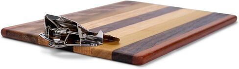 Elanze Designs 820 Office Classroom Art Striped Brown 13 x 9 Inch Natural Wood Low Profile Drawing Clipboard in Saudi Arabia