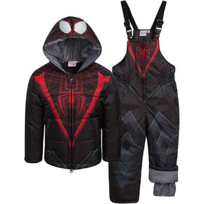 Marvel Boys' Spider-Man Snowsuit - 2 Piece Ski Jacket and Snow Bib Ski Pants Overalls: Toddler/Boy (2T-7)
