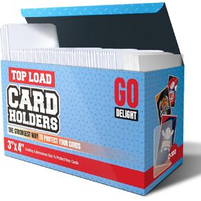 Ultra Clear Platinum Top Loaders for Cards - 400 Bundle - 200 Top Loaders and 200 Soft Sleeves - Hard Card Sleeves - 35PT Ultra Clear Toploaders - Standard Size 3'' x 4''
