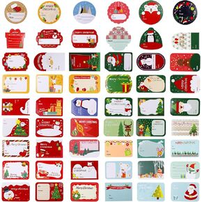 MELLIEX 270 Pieces Christmas Gift Tags Sticker, Self-Adhesive Gift Labels Name Tags for Presents Envelopes Cards