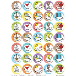 C.S. Kids PYP Learner Profile Rounders (Stickers: Pack of 210)