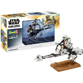 Revell 06786 Speeder Bike: The Mandalorian 1:12 Scale Unbuilt/Unpainted Plastic Model Kit, White