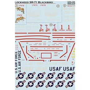 مقياس الطباعة 72-435 - 1/72 شركة لوكهيد SR-71 الجزء 1، شارات للطائرات
