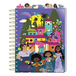 Disney Encanto Tab Journal, Metal Spiral Bound, 144 Lined Sheets, 8.375-inches by 6.5-inches