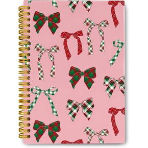 Funny Retro Christmas Journaling Notebooks, Merry Christmas Spiral Notebook, Christmas Santa Gift Notebook Journal, Christmas Office Supplies, Hardcover Spiral Notebooks College Ruled 5.5 x 8.3