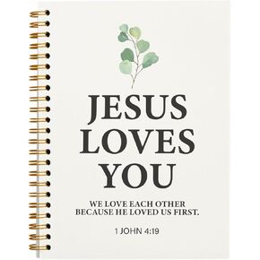 Bible Philippians 4:13 Journal for Women,Christian Inspirational Spiral Bible Notebooks,Scripture Hardcover Spiral Notebook 5.5x8.3