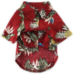 CT COUTUDI Hawaiian Dog Shirts Aloha Dog Shirt Pet Summer Cool Summer Flower Pineapple Shirt for Small to Medium Puppy Dog Cat