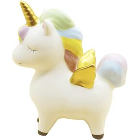 Ceramic Unicorn Piggy Bank Coin Bank Money Box Coin Box Coin Saving Box Coin Jar for Boys Girls for Kids Children Bedroom Decoration Birthday Gifts