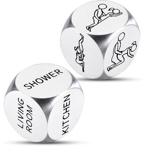 Santa Swap Gift Exchange Dice Stocking Stuffers for Wife Husband Santa Swap Gift for Women Men Dice Gift Exchange Game for Christmas White Elephant Gift for Her Him Funny Gag Gifts for Boyfriends